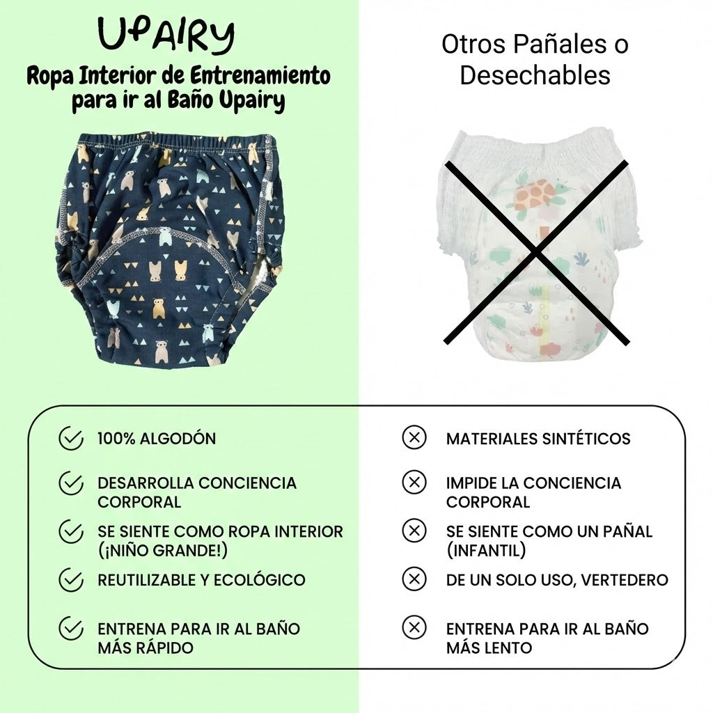 Ropa interior para aprender a ir al baño